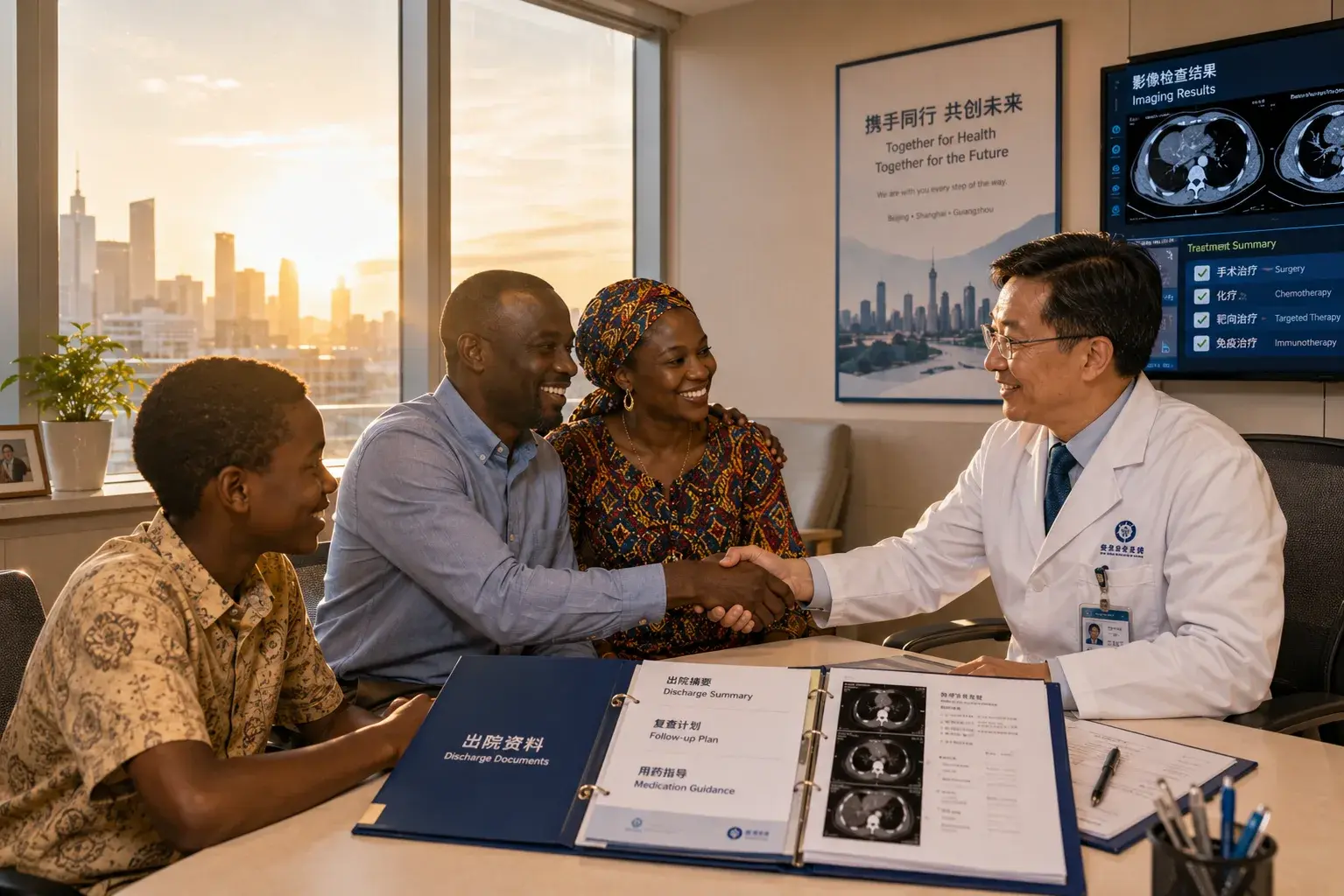 Discharge planning with a Chinese specialist and translated records
